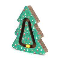 Nobleza Katten krabkarton - Kerstboom met speelballen - thumbnail