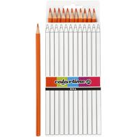 Colortime Driehoekige kleurpotloden - oranje, 12st. - thumbnail