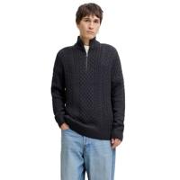 Jack & Jones Jprblusean Knit Cable Half Zip Sn Trui Dark Navy - thumbnail