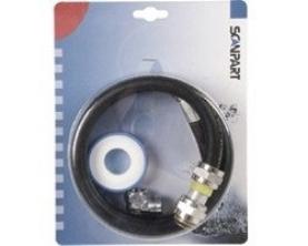 Scanpart gasslang aansluitset 1/2 100cm aluminium (NL) Fornuis accessoire Zwart