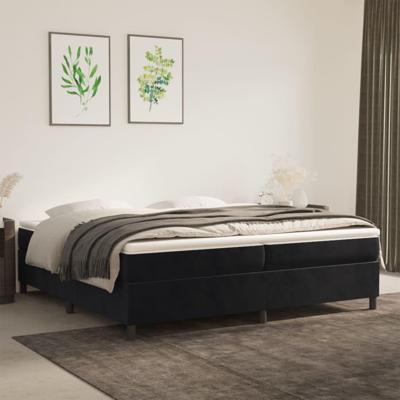 Bedframe zonder matras 200x200 cm fluweel zwart