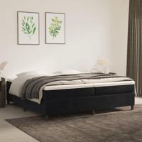 Bedframe zonder matras 200x200 cm fluweel zwart - thumbnail