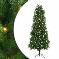 VidaXL Kerstboom met 300 led met standaard groen 240 cm pe - thumbnail