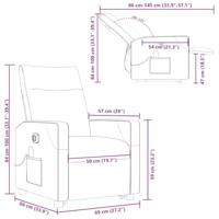 Sta-op-massagestoel elektrisch verstelbaar stof bruin - thumbnail