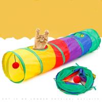 Opvouwbare kat kanaal Rolling Dragon milieubescherming puzzel huisdier speelgoed Rainbow kat tunnel - thumbnail