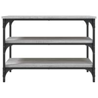 Schoenenbankje 70x38,5x49 cm bewerkt hout grijs sonoma eiken - thumbnail