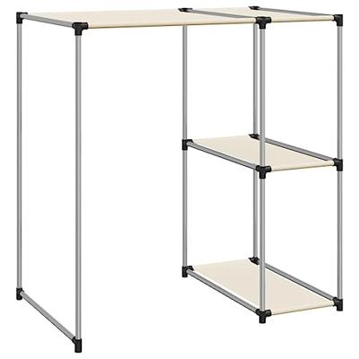 VidaXL Opbergrek voor boven wasmachine 87x55x90,5cm ijzer crèmekleurig