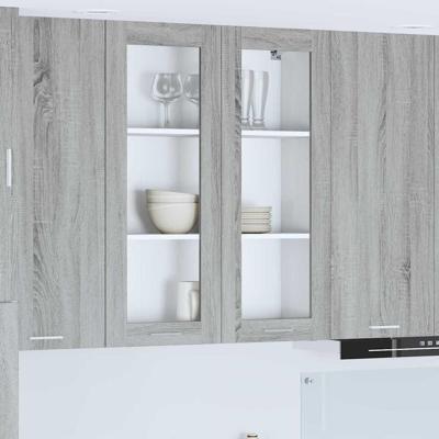 Hangkast Riga Grijs Sonoma 80 x 31 x 100 cm Bewerkt hout Hangkast Riga Grijs Sonoma 80 x 31 x 100 cm Bewerkt hout