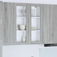 Hangkast Riga Grijs Sonoma 80 x 31 x 100 cm Bewerkt hout - thumbnail