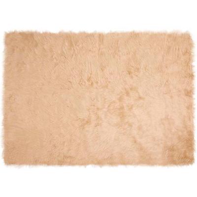 Nep Schapenvacht Tapijt Tafalla Beige 140 x 200 cm Polyester