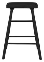 ZILT Barstoel 'Marky' Eikenhout, kleur Zwart (zithoogte 64cm) - thumbnail