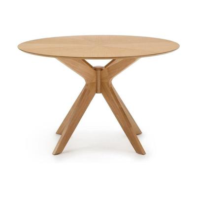 Kave Home Ronde Eettafel 'Naanim' Eiken en rubberhout, 120cm