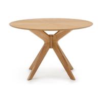 Kave Home Ronde Eettafel 'Naanim' Eiken en rubberhout, 120cm - thumbnail