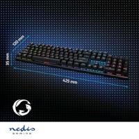 Nedis GKBDM110BKUS Bedraad Gaming Toetsenbord Usb Type-a Mechanische Toetsen Led Qwerty Us Internationaal Usb Gevoed Lengte Stroomkabel: 1.50 M Gaming - thumbnail