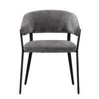 Eetkamerstoel Liv - stof - antraciet - thumbnail