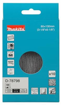 Makita Schuurgaasvel 80x133mm A180 velcro | 10 stuks - D-78798