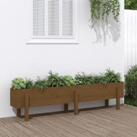 VidaXL Plantenbak verhoogd 160x30x38 cm massief grenenhout honingbruin - thumbnail