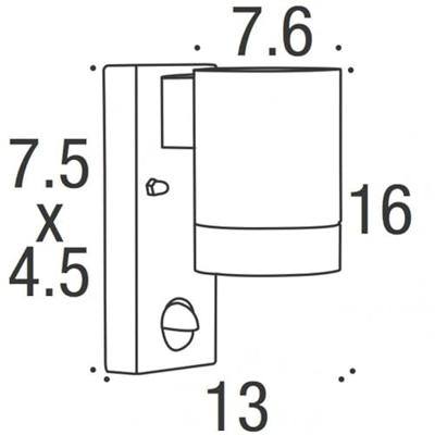 Nordlux DownlighterTin zwart met sensor - 21509103