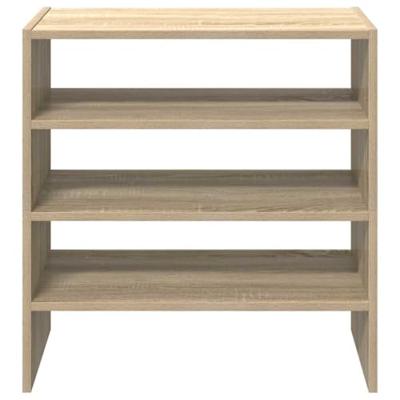 VidaXL Schoenenrekken 2 st stapelbaar 60x30x30,5 cm sonoma eikenkleur