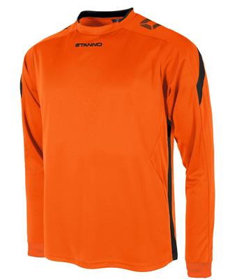 Stanno 411003 Drive Match Shirt LS - Orange-Black - XXXL