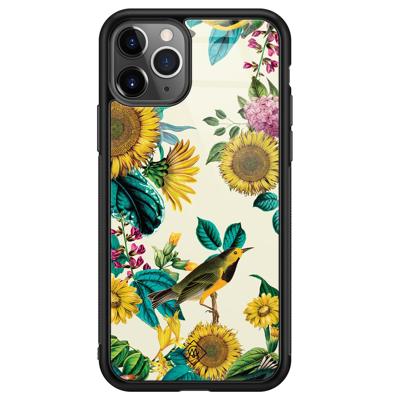 iPhone 11 Pro Max glazen hardcase - Sunflowers