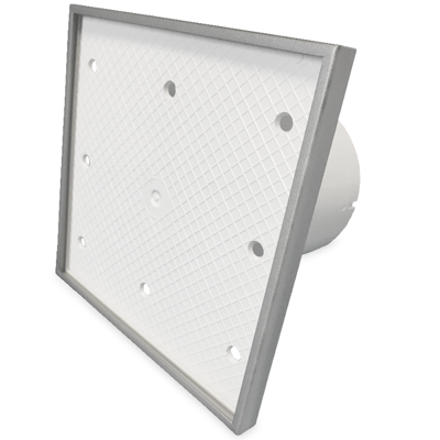 Whisper Pro-design Badkamerventilator - Ø100mm - Aan/uit - Tegelfront - Zwarte Ventilator
