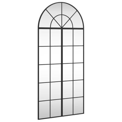 VidaXL Wandspiegel boog 60x130 cm ijzer zwart VidaXL Wandspiegel boog 60x130 cm ijzer zwart