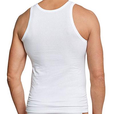 2-Pack heren hemden - Authentic - Elastisch katoenen mannen onderhemd - Singlet heren - Zwart - Wit