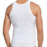 2-Pack heren hemden - Authentic - Elastisch katoenen mannen onderhemd - Singlet heren - Zwart - Wit - thumbnail