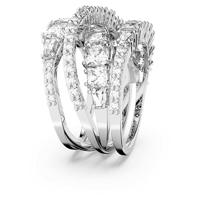 Swarovski 5584646 Ring Twist Overslag zilverkleurig-wit Maat 58 - thumbnail