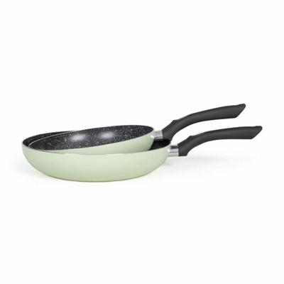 Set van 2 steenlook koekenpannen - Livoo - MEN124VE - Groen