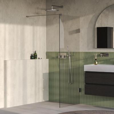 BRAUER Void inloopdouche helder glas 80x200 incl. glascoating PVD RVS-kleurig geborsteld GS-VOI1H80200NG