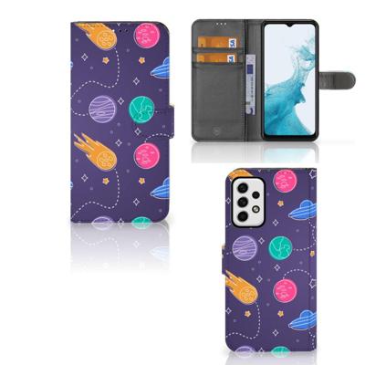 Samsung Galaxy A23 | Wallet Case | met Pasjes | Space Samsung Galaxy A23 | Wallet Case | met Pasjes | Space