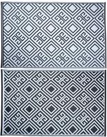 Tuintapijt 120x180 cm Zwart/Wit - thumbnail