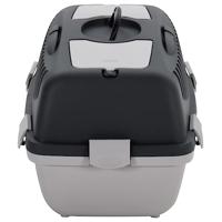 VidaXL Reismand 55x36x35 cm polypropeen grijs en zwart - thumbnail