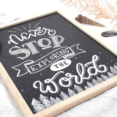 Krijtbord MAUL antraciet 30x40cm onbewerkt houten frame Krijtbord MAUL antraciet 30x40cm onbewerkt houten frame