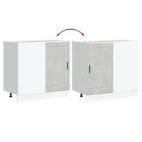 Keuken onderkast Porto bewerkt hout betongrijs - thumbnail