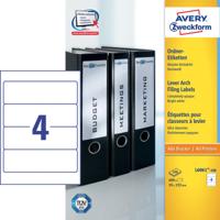 Rugetiket Avery Zweckform breed 59x192mm zelfklevend wit 100 vel - thumbnail