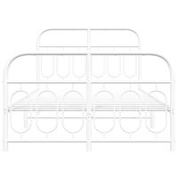 Bedframe met hoofd- en voeteneinde metaal wit 120 x 190 cm - thumbnail