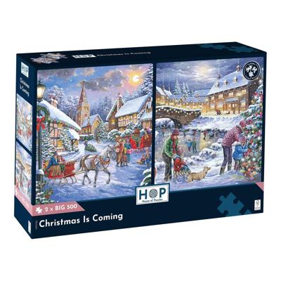 Christmas Is Coming Puzzel 2x 500XL Stukjes