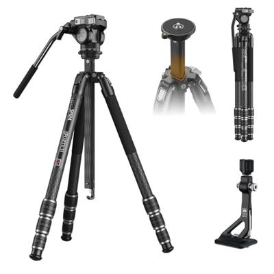SIRUI Europe Sirui Sportich SP124 + B5X Carbon Tripod Werkhoogte: 13 - 153.5 cm SIRUI Europe Sirui Sportich SP124 + B5X Carbon Tripod Werkhoogte: 13 - 153.5 cm