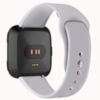 Fitbit Versa 1 / 2 & Lite siliconen bandje - Maat: Large - Grijs - thumbnail