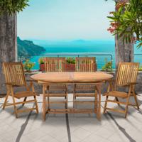 Artistiq Living Tuinset 'Larissa' 4 stoelen + 1 uitschuifbare tafel, Acaciahout - thumbnail