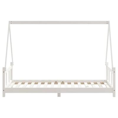 Kinderbedframe 90x190 cm massief grenenhout wit