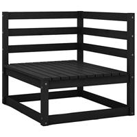 2-delige Loungeset massief grenenhout zwart - thumbnail