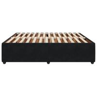 Bedframe zonder matras 200x200 cm fluweel zwart - thumbnail