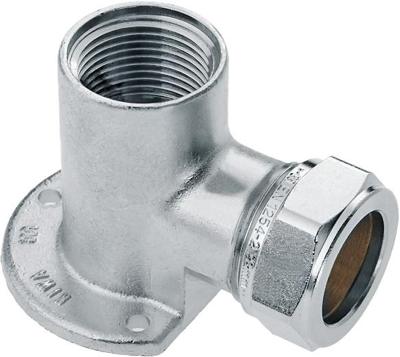 Bonfix knelkoppeling - Muurplaat - binnendraad - 3/4 x 22mm - Vertint Messing