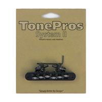 TonePros TP6R Black USA Locking TOM Style Bridge met roller saddles - thumbnail