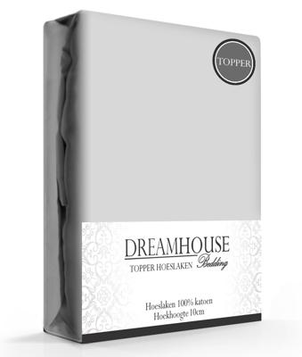 Dreamhouse Katoenen Topper Hoeslaken Grijs 160 x 200