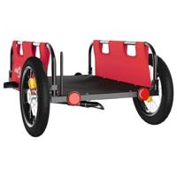Fietstrailer oxford stof en ijzer rood - thumbnail